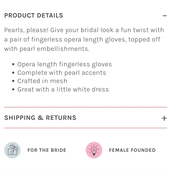 Birdy Grey Pearl Opera Gloves - Picture 2 of 3